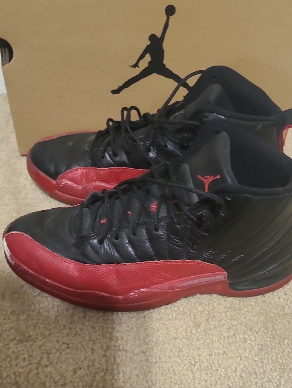 Nike Black and Red High-Top Basketball Sneakers - Picture 3 of 7